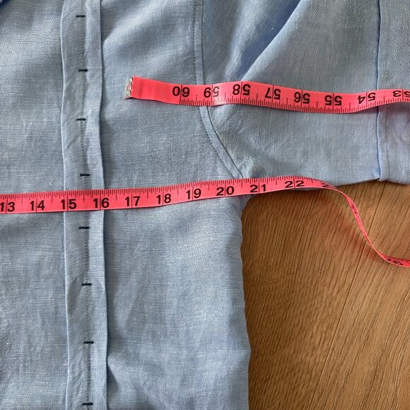 Men's Unisex Guayabera Havana/Cuban Style Linen Blend Shirt sz S - Vintage Surf - Picture 9 of 12